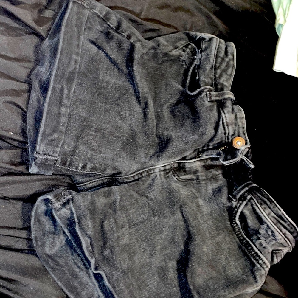 black Jean shorts